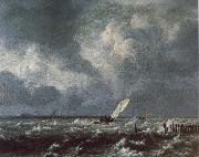 View of Het Lj on a Stormy Day Jacob van Ruisdael